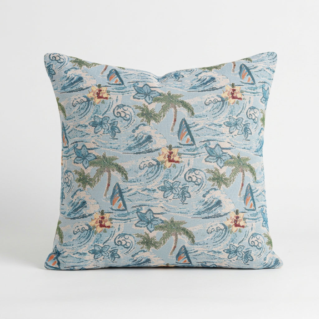 Surf Print Pillow Cover