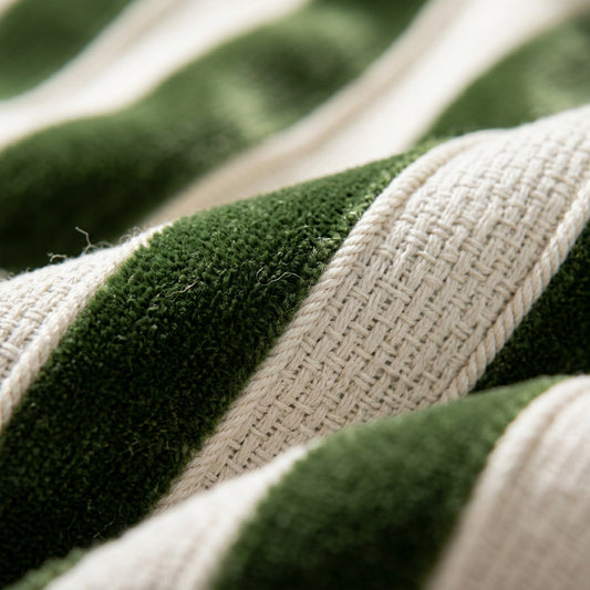 Green Stripe Pillow Cover