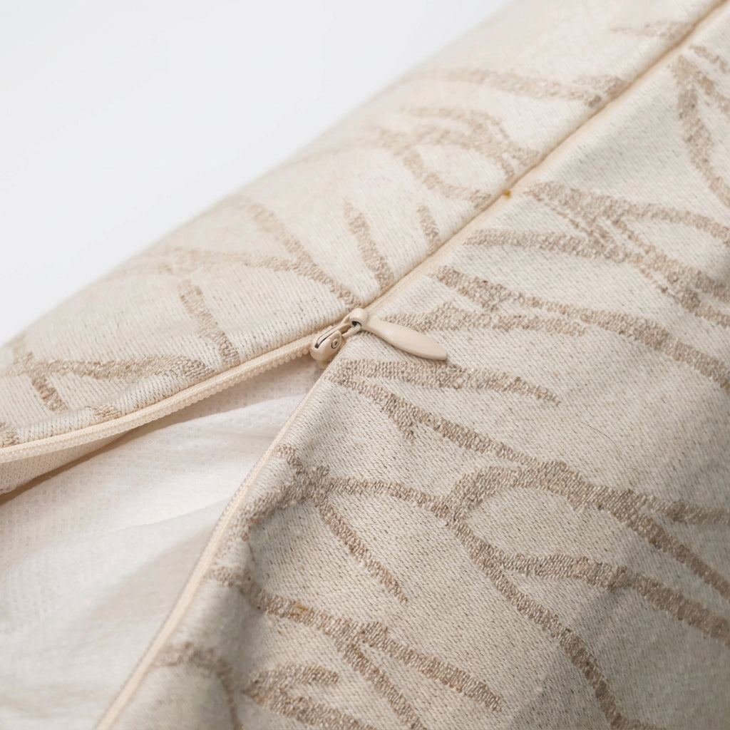 Ivory Tasseled Coral Throw Pillow