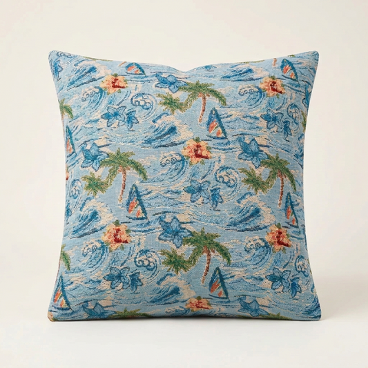 Surf Print Pillow Cover