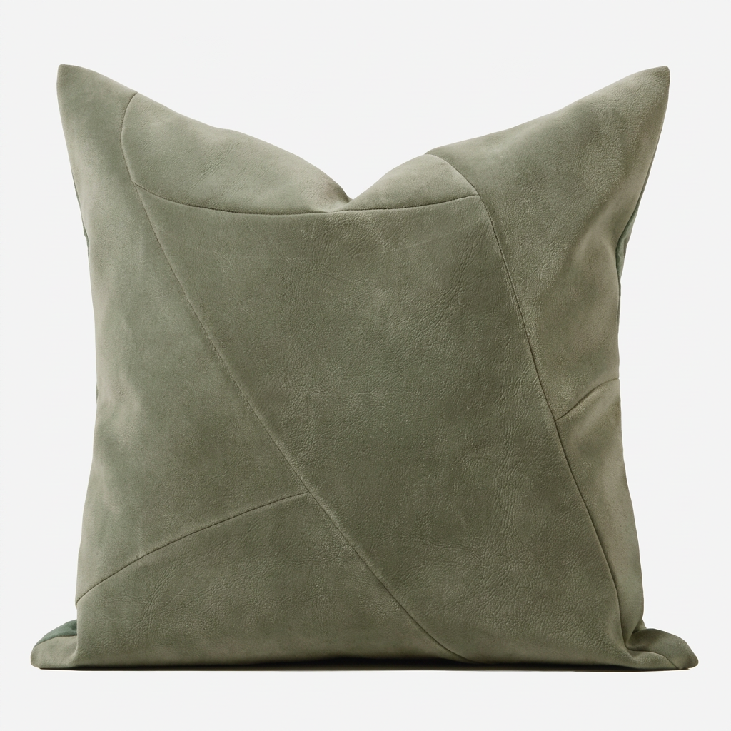 Sage Facet Velvet Pillow Cover