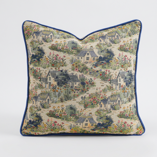 Village Scene Pillow Cover
