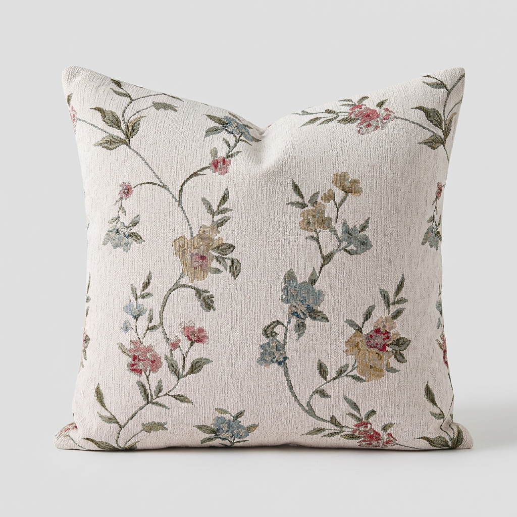 Floral Vine Pillow Cover