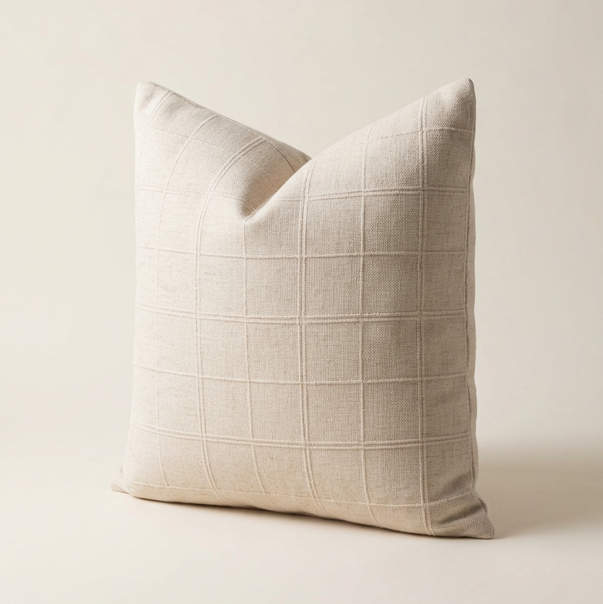 Plain Ivory Pillow Cover