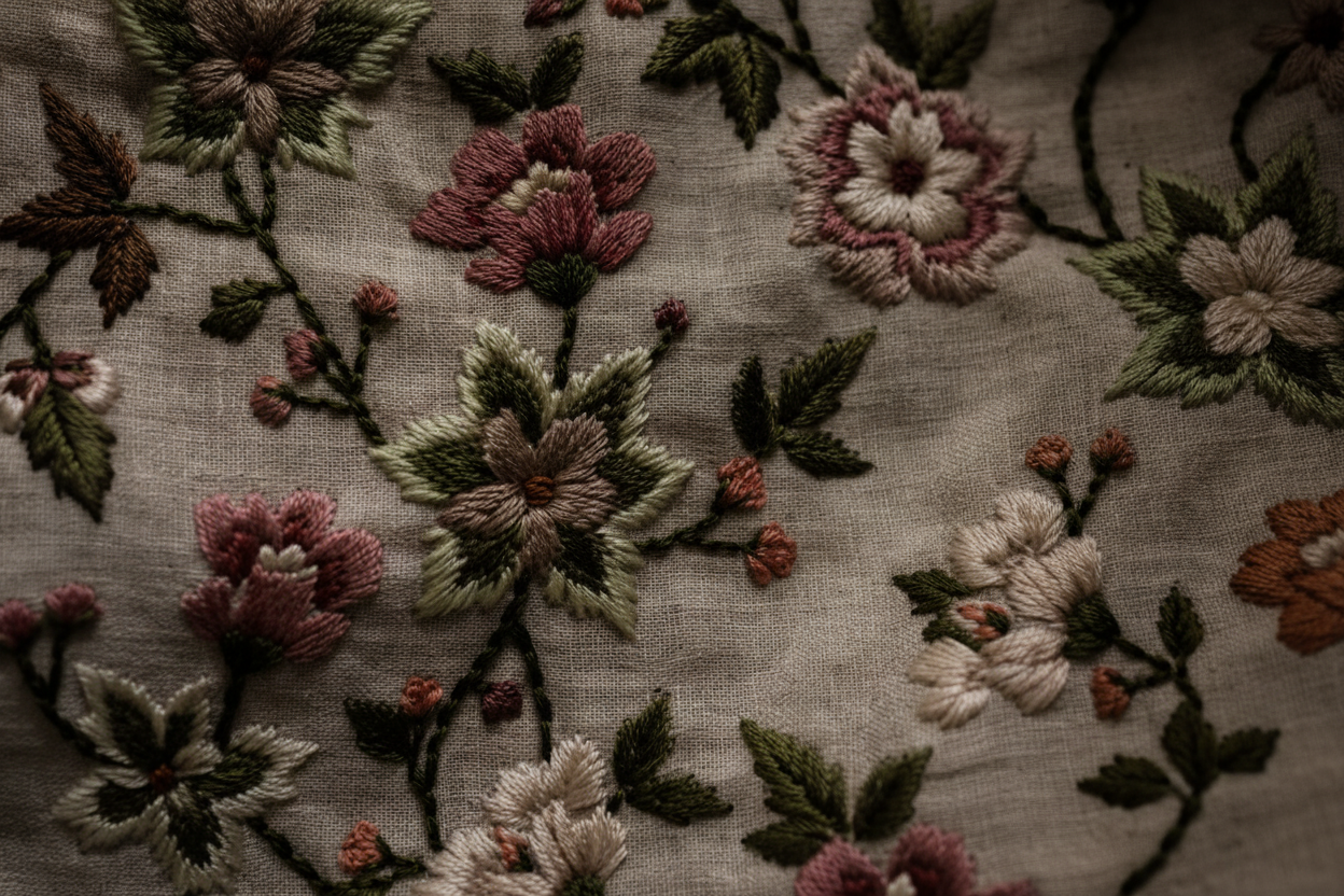 Embroidered Textile - Darker